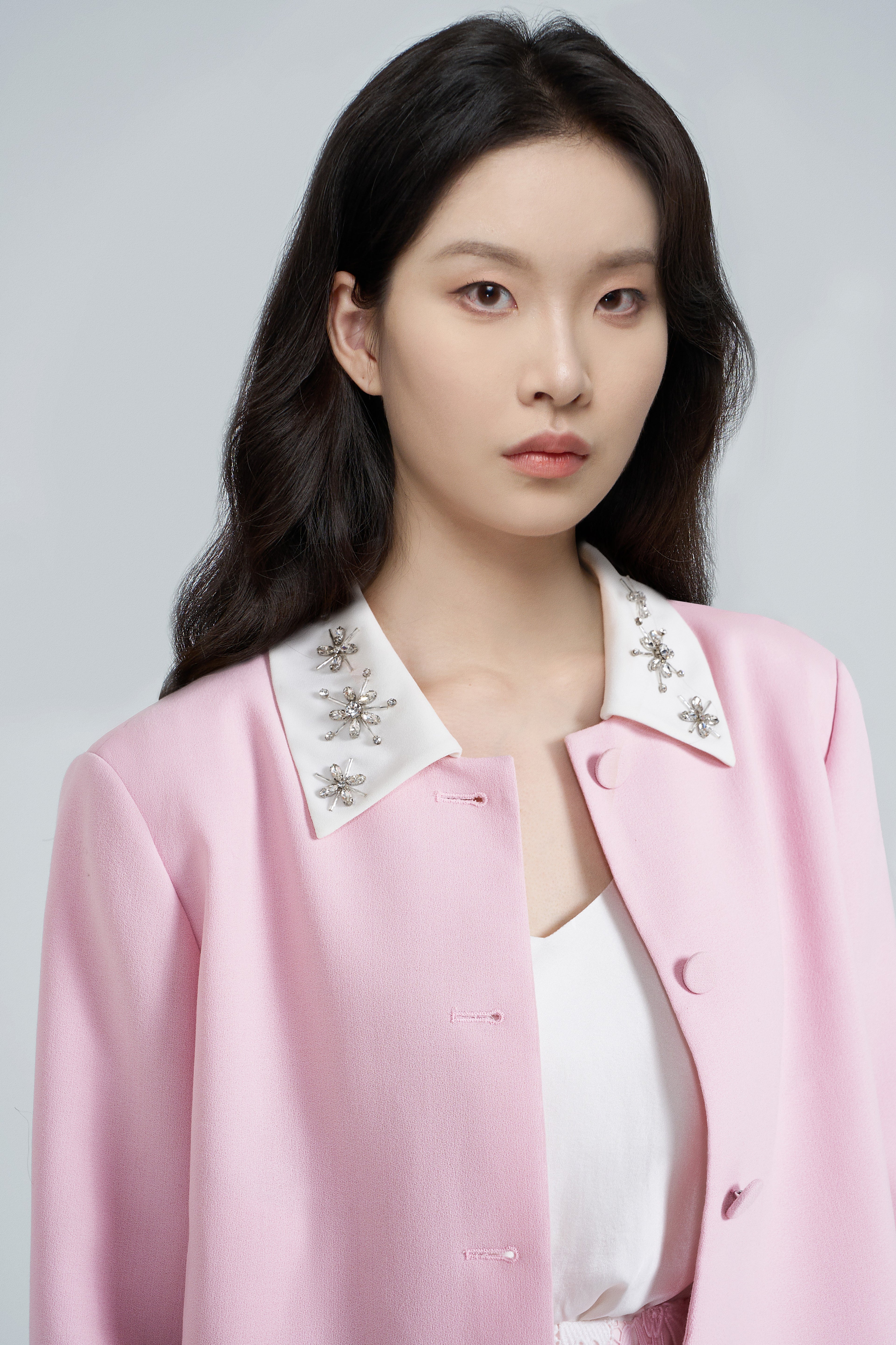 Exquisitely Tailored Bead-Embroidered Pink Coat