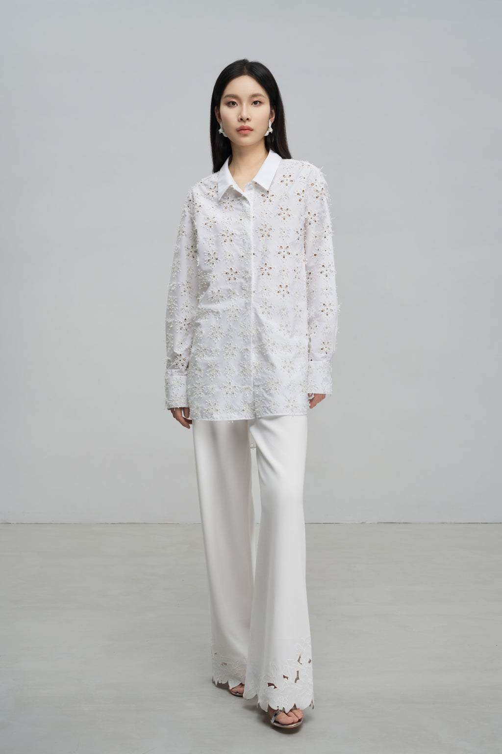 Exquisitely Tailored Cutout Blouse