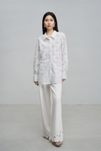 Exquisitely Tailored Cutout Blouse