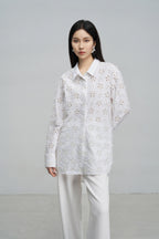 Exquisitely Tailored Cutout Blouse