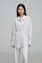 Exquisitely Tailored Cutout Blouse