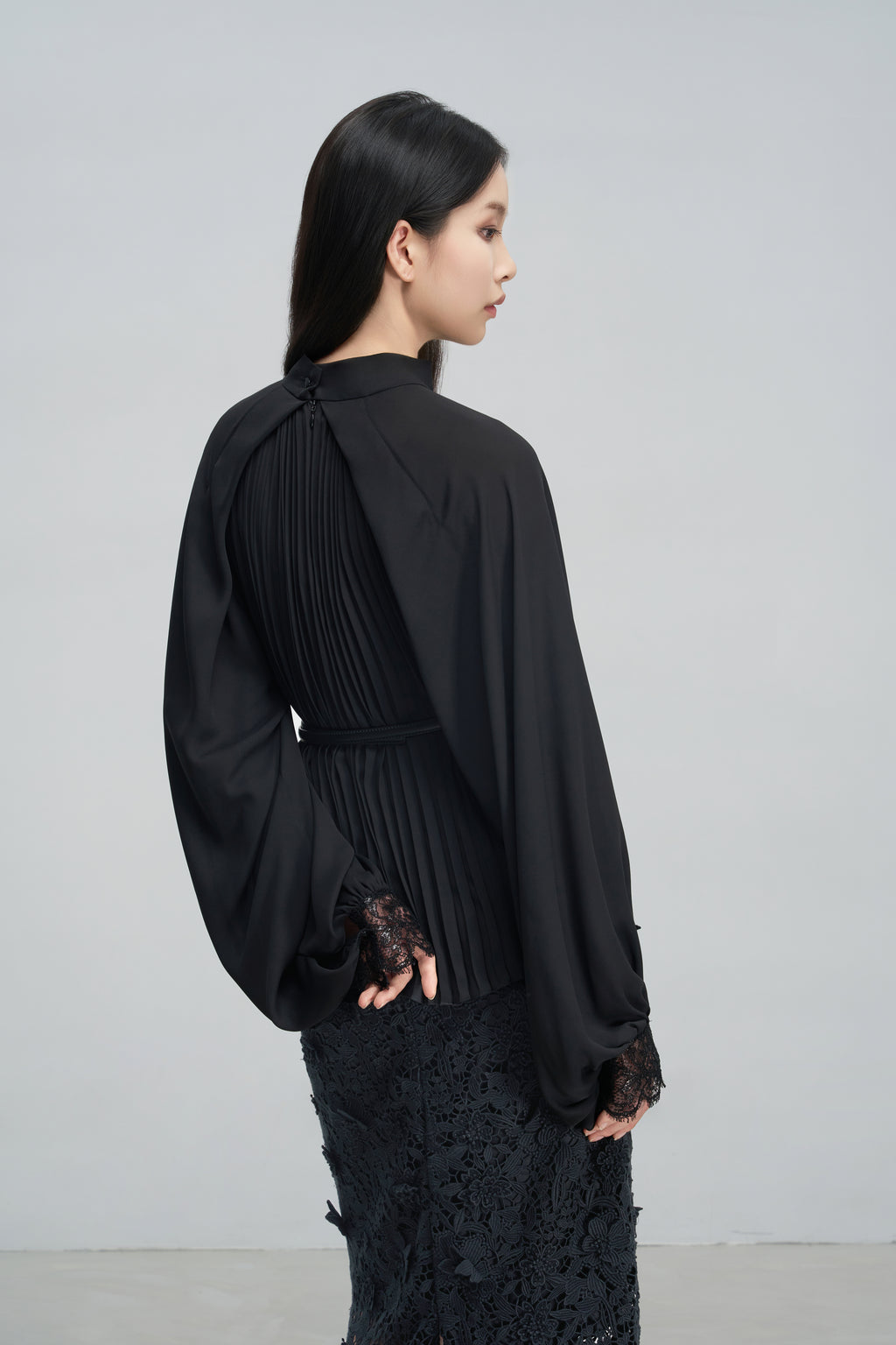 Elegant Tailored Pleated Blouse