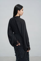 Elegant Tailored Pleated Blouse