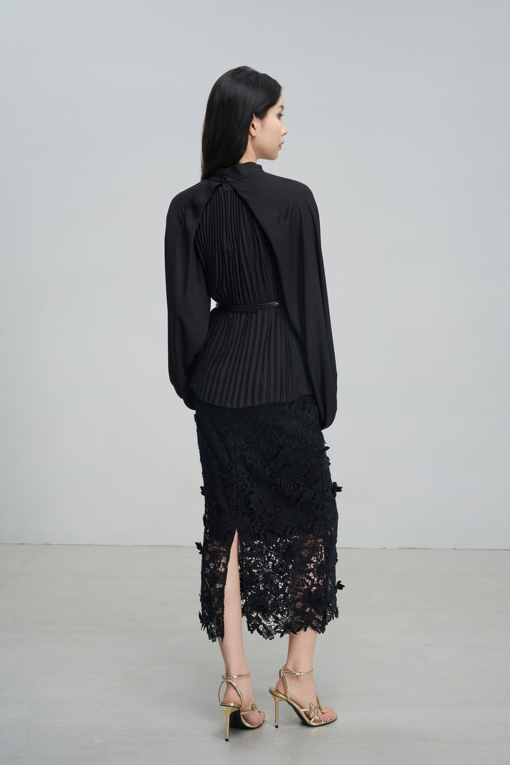 Elegant Tailored Pleated Blouse