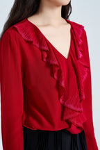Romantic Firework-Embroidered Blouse