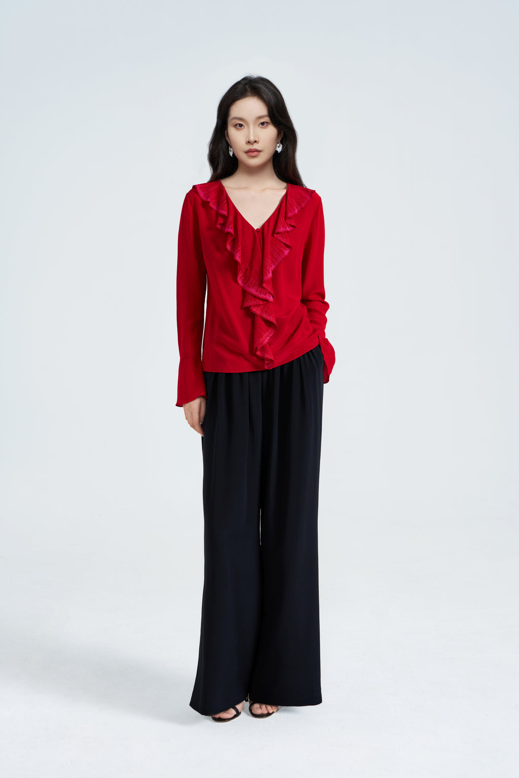 Romantic Firework-Embroidered Blouse