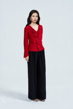 Romantic Firework-Embroidered Blouse