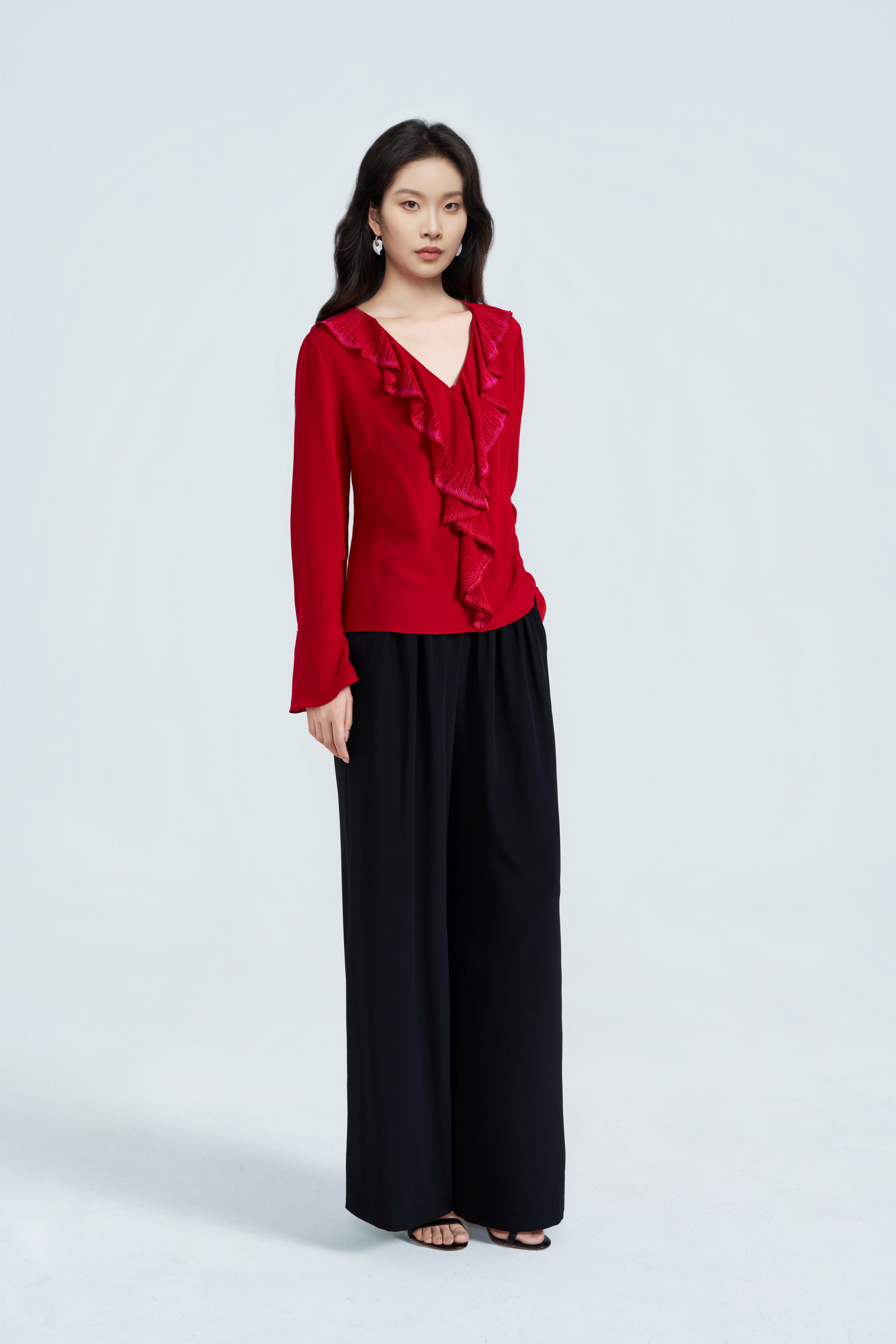 Romantic Firework-Embroidered Blouse