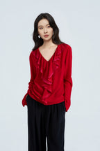 Romantic Firework-Embroidered Blouse
