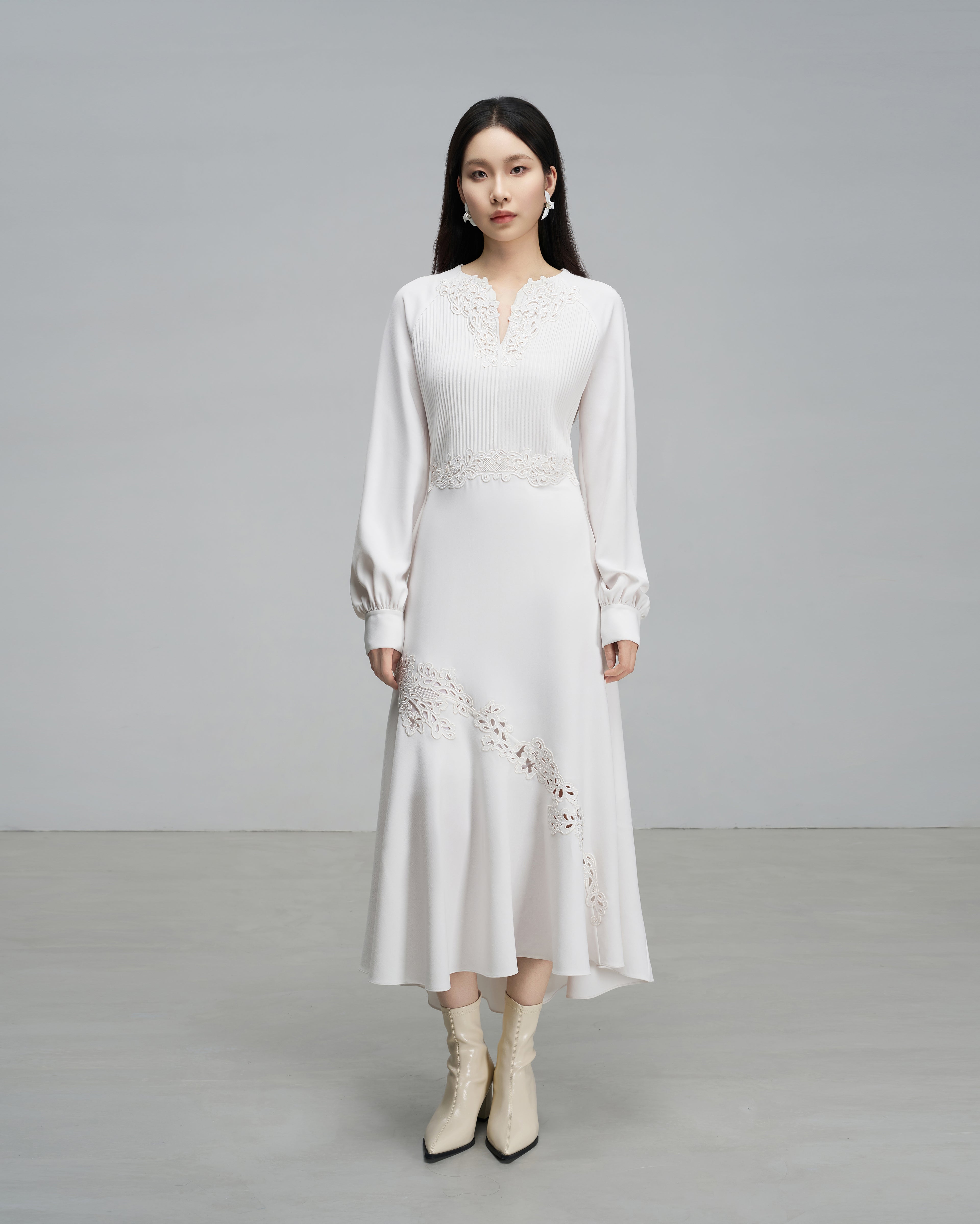 Cutout Embroidered Romantic Dress