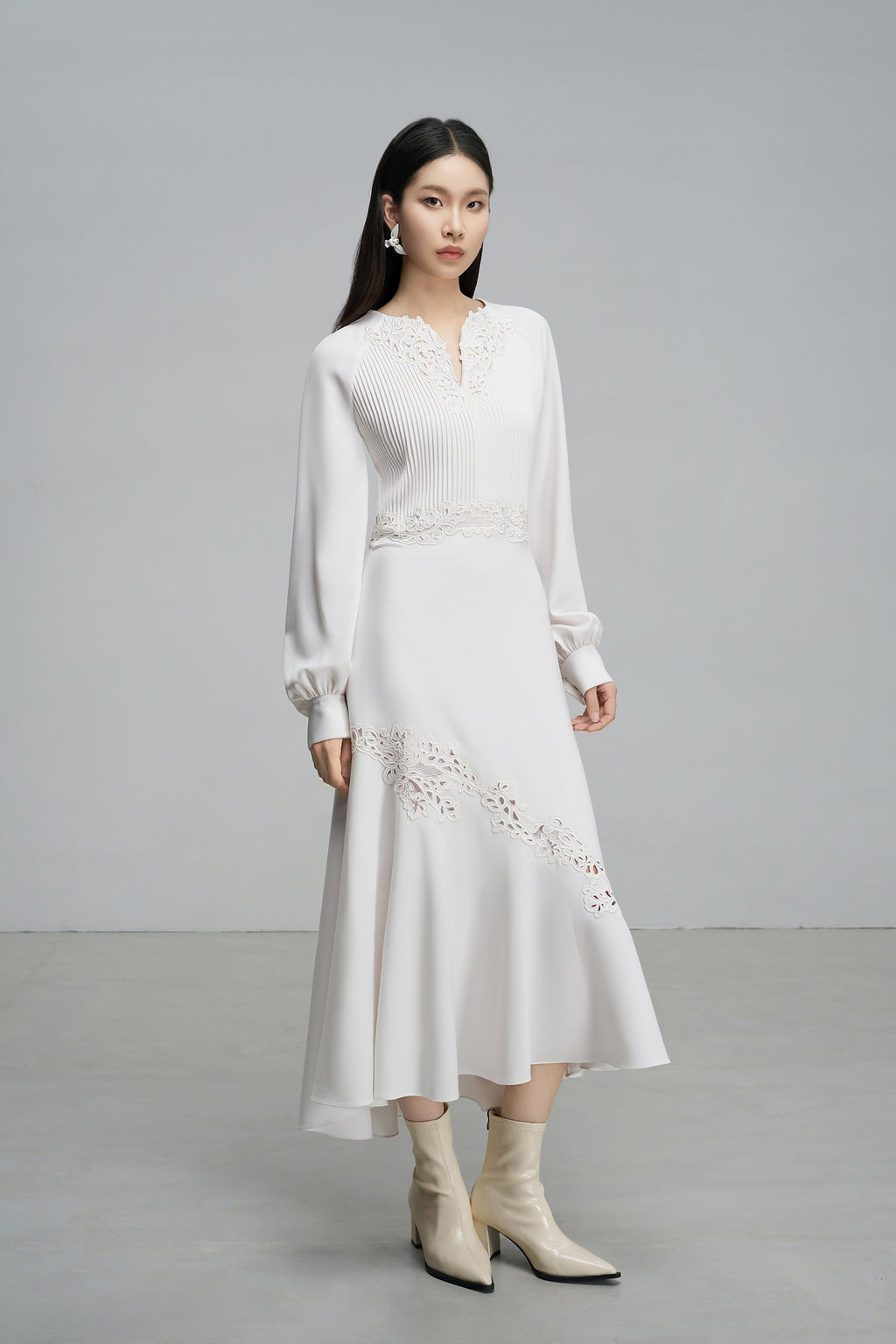 Cutout Embroidered Romantic Dress