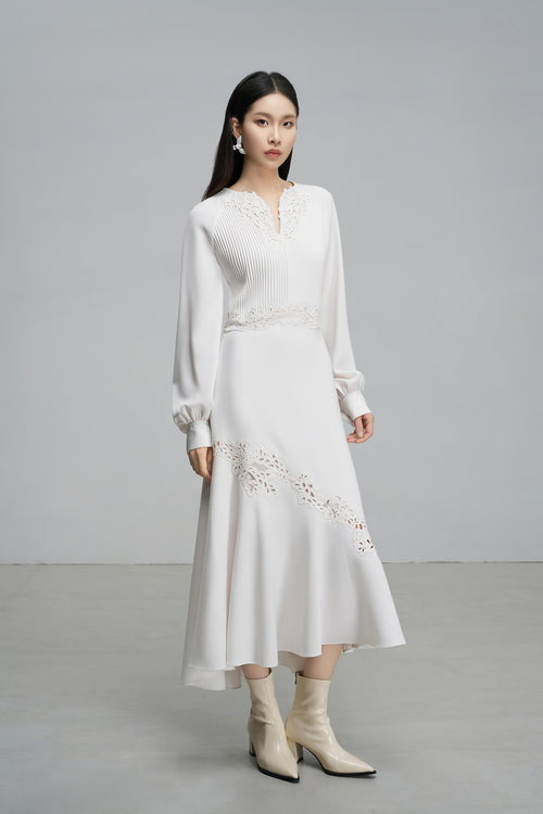 Cutout Embroidered Romantic Dress