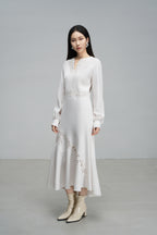 Cutout Embroidered Romantic Dress