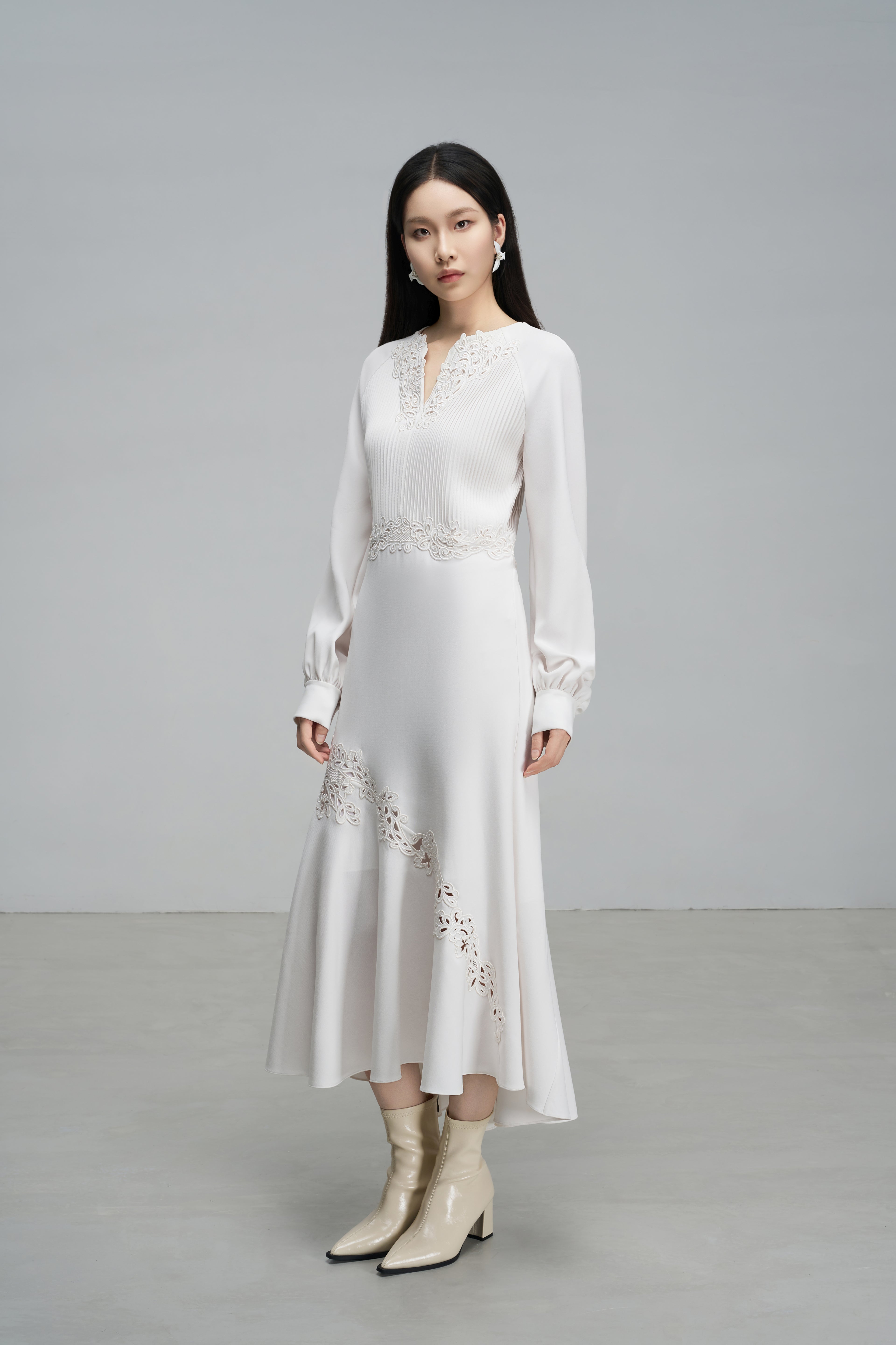 Cutout Embroidered Romantic Dress