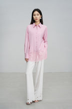 Lace-Panelled Blouse