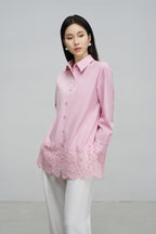 Lace-Panelled Blouse