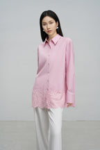 Lace-Panelled Blouse