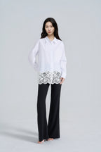 Lace-Panelled Blouse