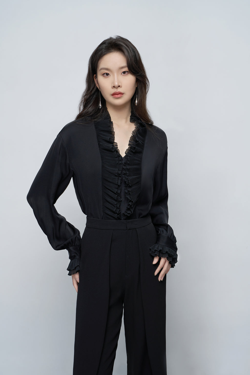 French Pleated Blouse