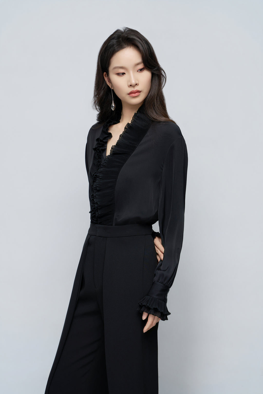 French Pleated Blouse