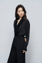French Pleated Blouse