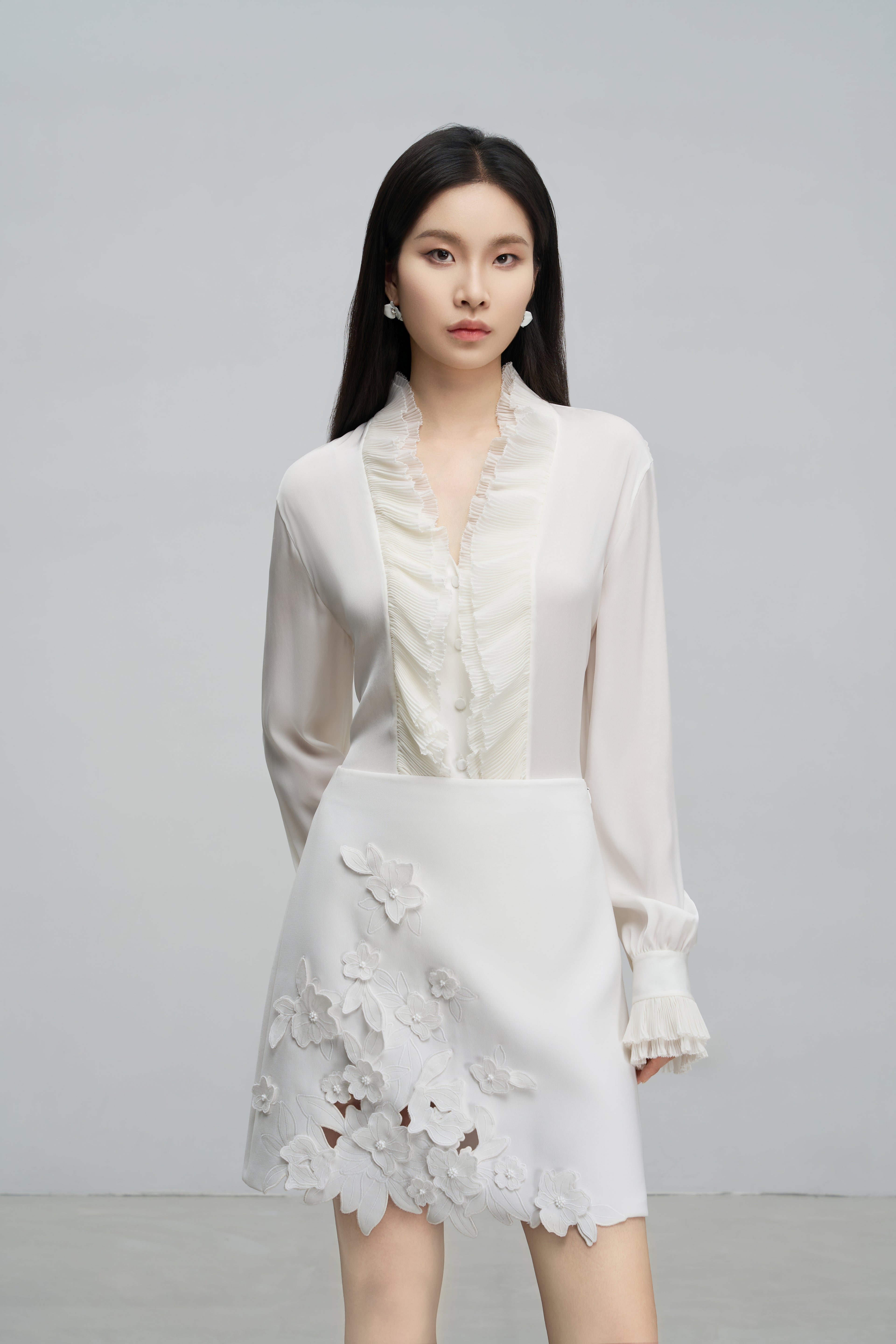 French Pleated Blouse